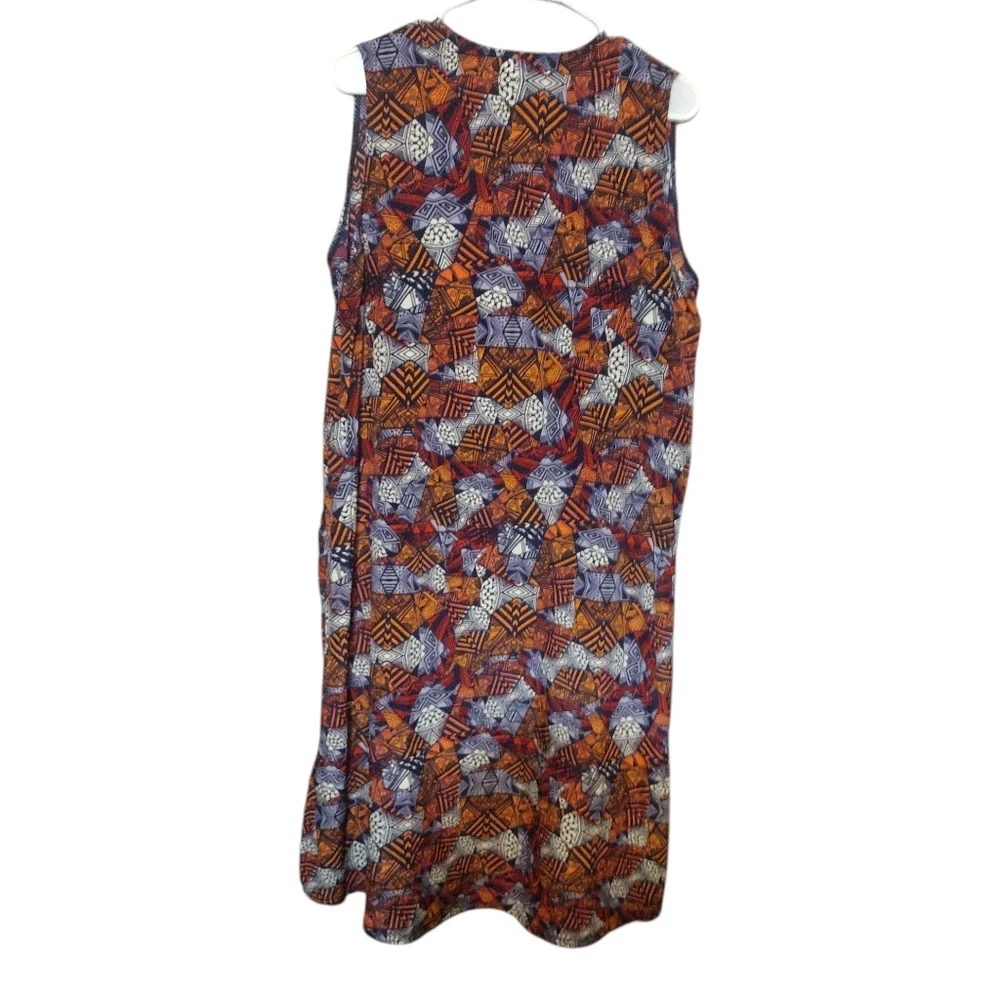 LulaRoe Printed Polyester Joy Vest Coverup Size M! - Picture 10 of 11